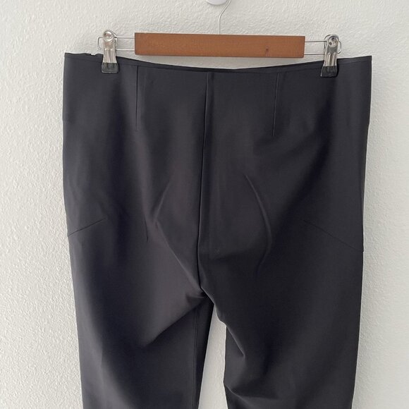 Athleta Interstellar Tight Flat Front Slit Hem Straight Leg Nylon Pant Black 12 - Picture 6 of 9